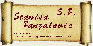 Staniša Panzalović vizit kartica